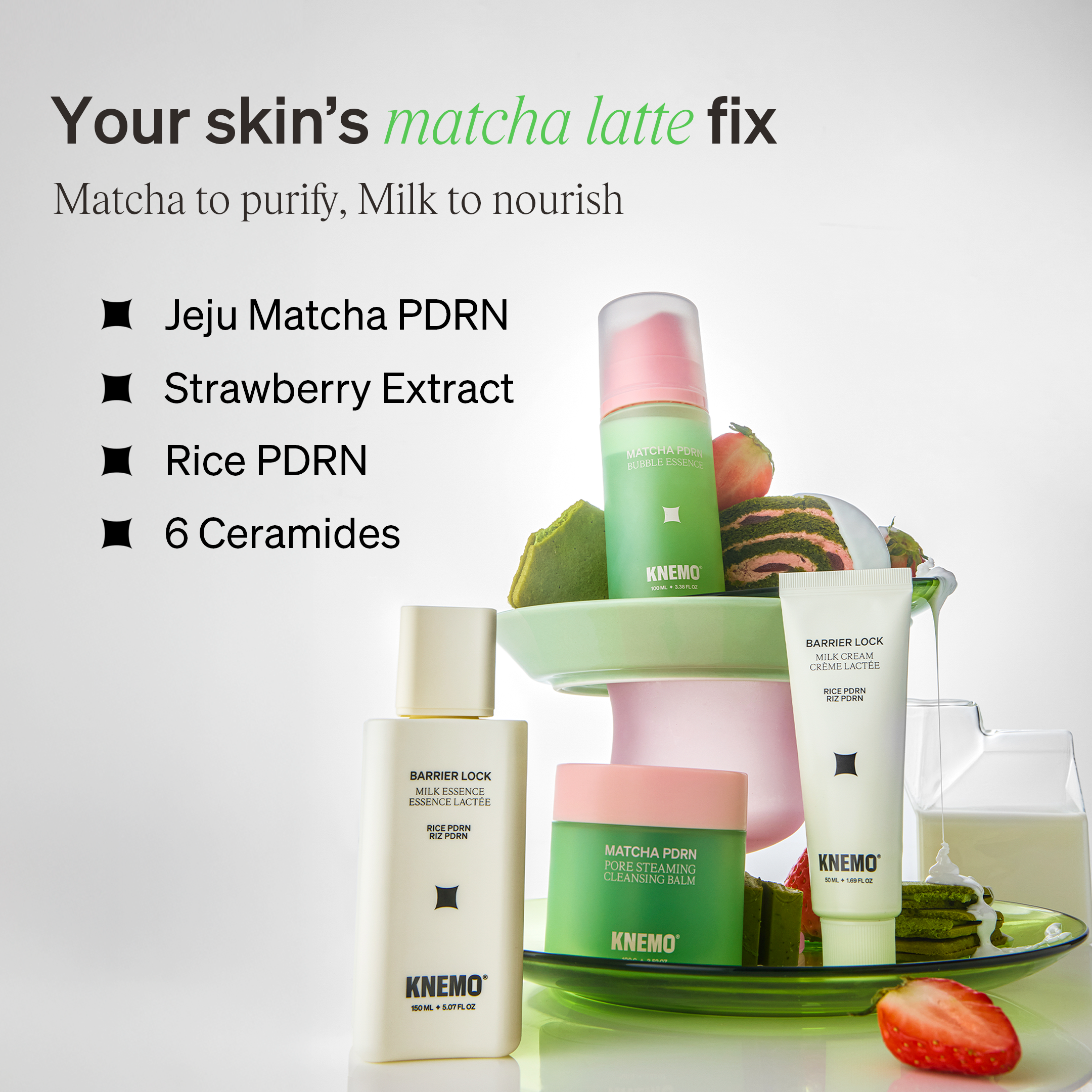 Matcha Latte PDRN Routine